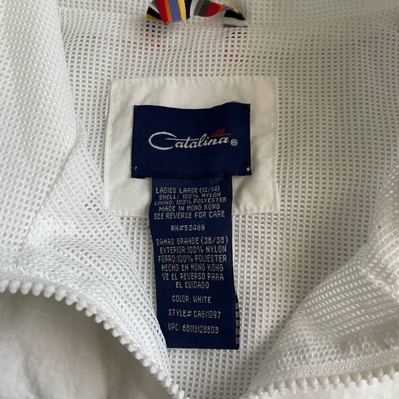 Vintage Catalina 2 Piece Set White Sport Vest & Sweatpants Set (size L) - Picture 3 of 12